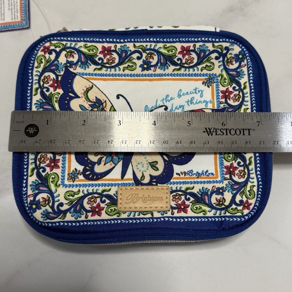 Brighton Butterfly Garden Travel Jewelry Case Two Way Zipper New With Tag - Picture 10 of 12